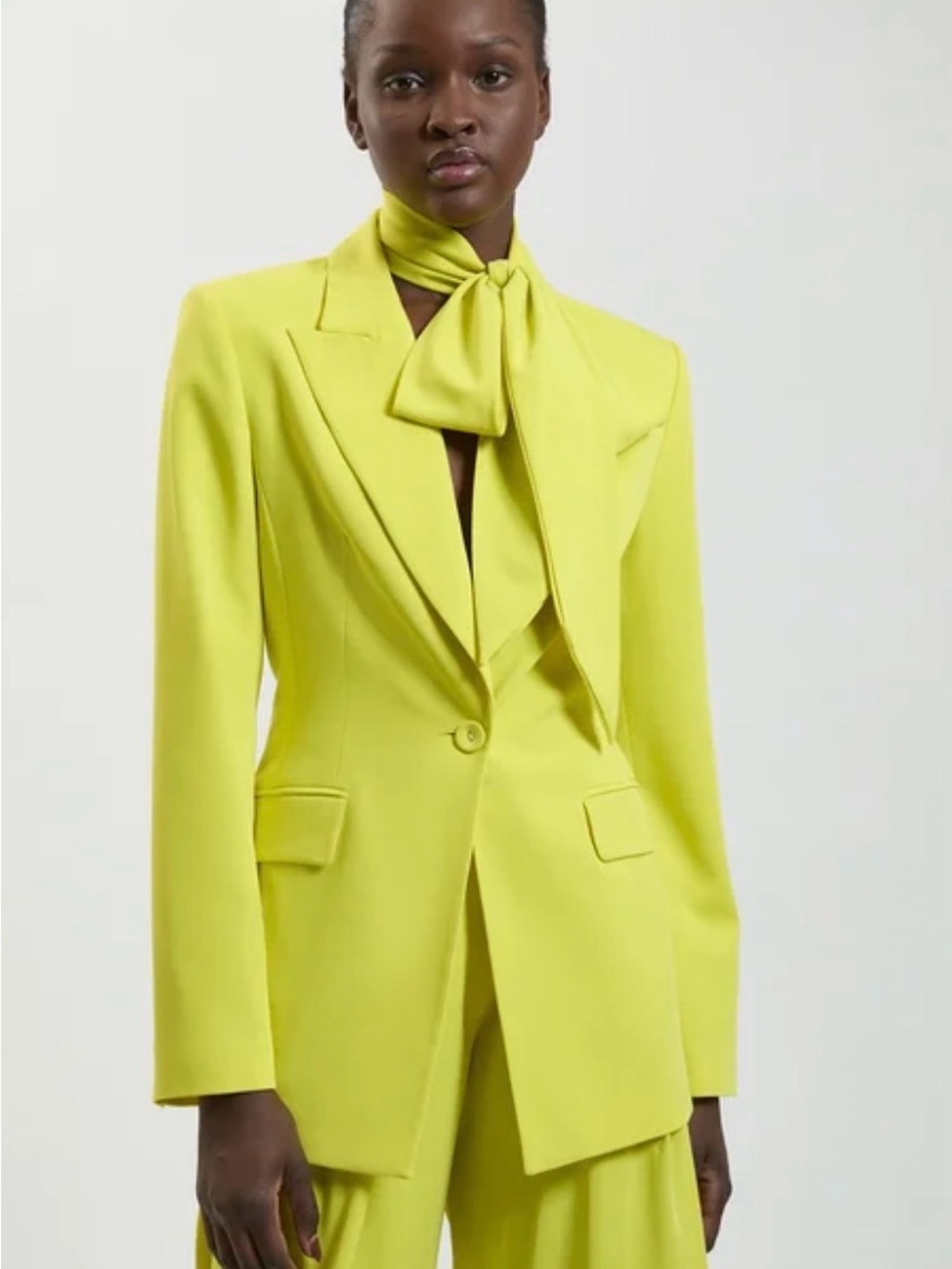 7 For All Mankind Women's Yellow-Green Blazer Dress Size: L